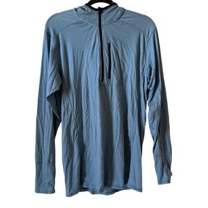 Minus 33 Men’s 1/4 Zip Sun Hoodie  Shirt Woolverino Baselayer  Wool SZ L